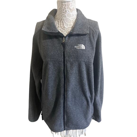 The North Face Men’s Gray Full Zip Fleece fall/winter Jacket Size Large - Picture 1 of 7